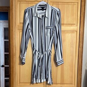 WHBM striped button down tunic